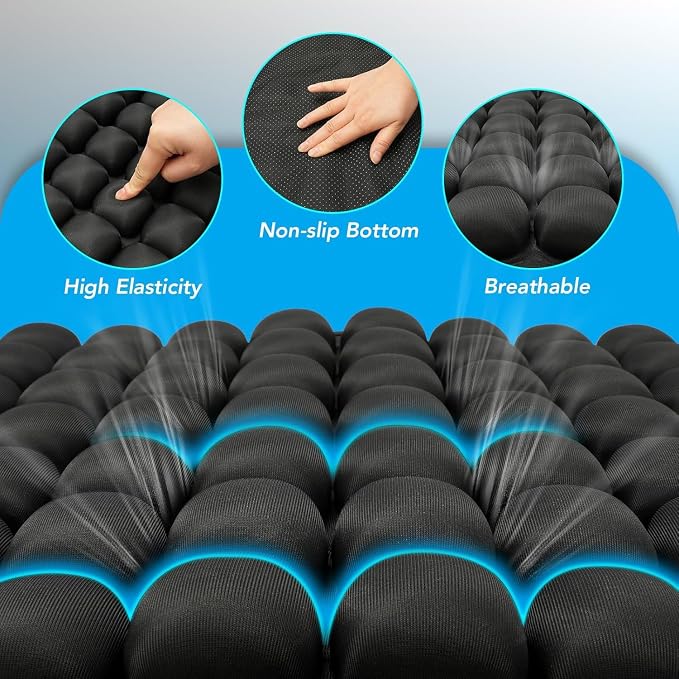 Travel Cushion for Airplane, Inflatable Seat Cushion 18 X16'' | Airline Seat Cushion for Long Flights, TSA Approved Travel Cushion, Portable Seat Cushions for Car, Office & Airplane - Image 6