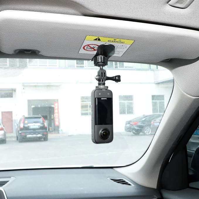 PellKing Car Sun Visor Mount for Insta360 X5 X4 X3 X2 Ace Pro 2 Go 3s Ultra | VLOG/Video Holder for iPhone Samsung Cell Phone GoPro 13 12 10 9 8 7 6 AKASO DJI Osmo Action 6 5 Pro 4 3 2 Camera Accessories by PellKing