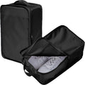 tianzong Travel Shoe Bag with Handle Holds 2 Pairs of Shoes, Shoe Packing Cubes for Travel (Black, 2 Pack) by tianzong