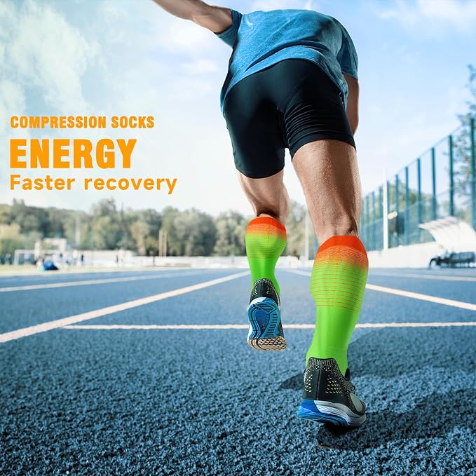 cerpite Compression Socks for Women & Men 6 Pairs Knee High Compression Socks 20-30 mmhg Best for Running,Nurse,Travel - Image 7