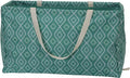 Household Essentials Rectangular Krush Container, All‑Purpose Utility Tote with Diamond Pattern, Teal by HouseholdEssentials