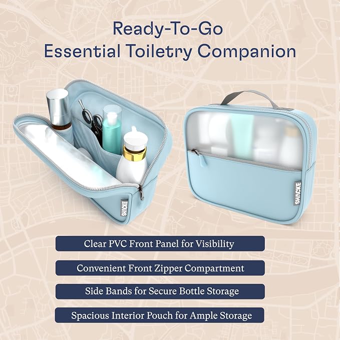 Shacke 8 Set Packing Cubes for Travel, Shoe & Toiletry Bags (Sky Blue) | Complete Suitcase Organizer Bags Set: 4 Luggage Packing Cubes + Laundry, Shoe, Toiletry & Accessories Bags for Any Trip - Image 7