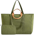 20" 12 Gal Extra Large Canvas Travel Tote Bag with Zipper | Oversized foldable lightweight tote, dual handles, big weekender carry tote for travel, shopping, overnight trip by KIDJFGG