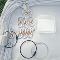 Qivievsa 6+2Pcs Zipper Clips Anti Theft Travel Set,6 Lockable Zipper Clips with 2 Extension Rings,for Backpack locks, Crossbody Bag, Suit for Double/Single Zippers, Anti Pickpocket Zippers Lock-Silver by Unknown