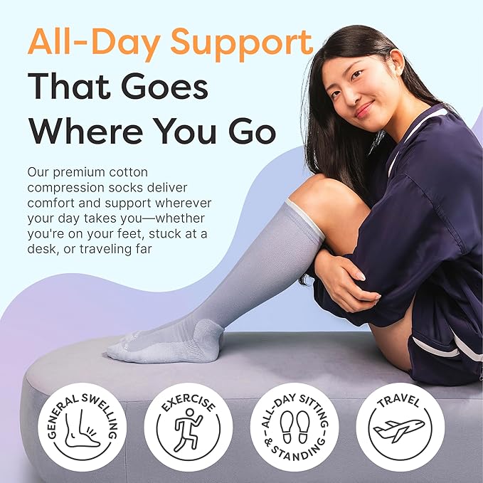 ZenToes Compression Socks for Women & Men, Knee High Socks with Targeted Cushioning - Image 2