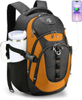 Swissdigital Design Laptop Backpack with USB Charging Port, Travel Backpack Fits 15.6 inches Computer, 31L College School Backpack for Men, Orange/Black | SD803-66 by SwissdigitalDesign