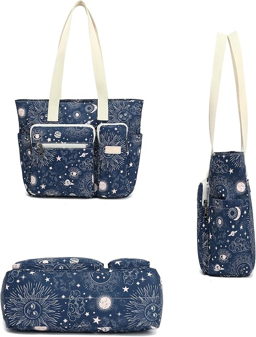 Women Tote Bag With Muti-Pockets,Lightweight Shoulder Bag,Large Capacity Handbag for Travel, Work, Gym - Image 6