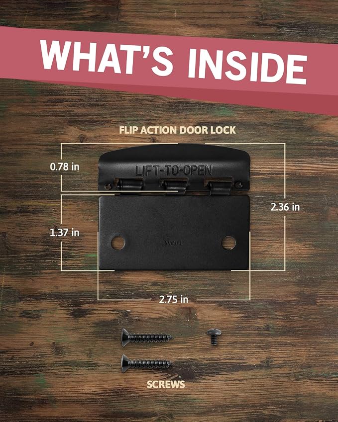 Jack N’ Drill Flip Action Door Lock (6 Pack)- Reversible Privacy Door Locks with Anti Lockout Screw for Child Proofing and Home Defense, Easy to Install and Durable Lock for Interior Swing-in Doors - Image 2