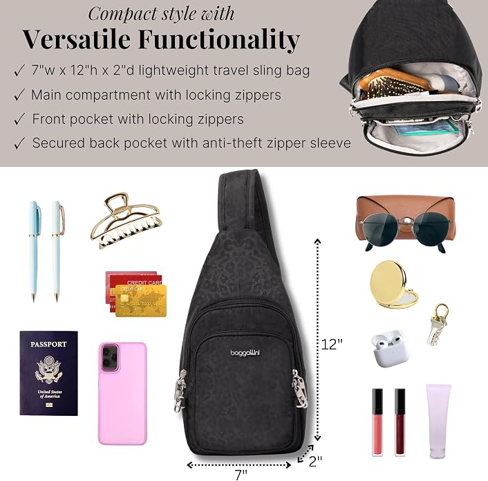 Baggallini Securtex Anti-Theft Daytripper Sling - Image 5