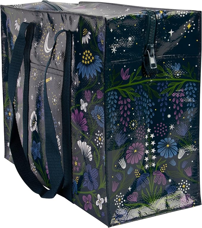 Blue Q Reusable Shoulder Tote Bag – Carry Everywhere Bag with a Hefty Zipper, Durable, Fun Design, 95% Recycled Material - Image 3