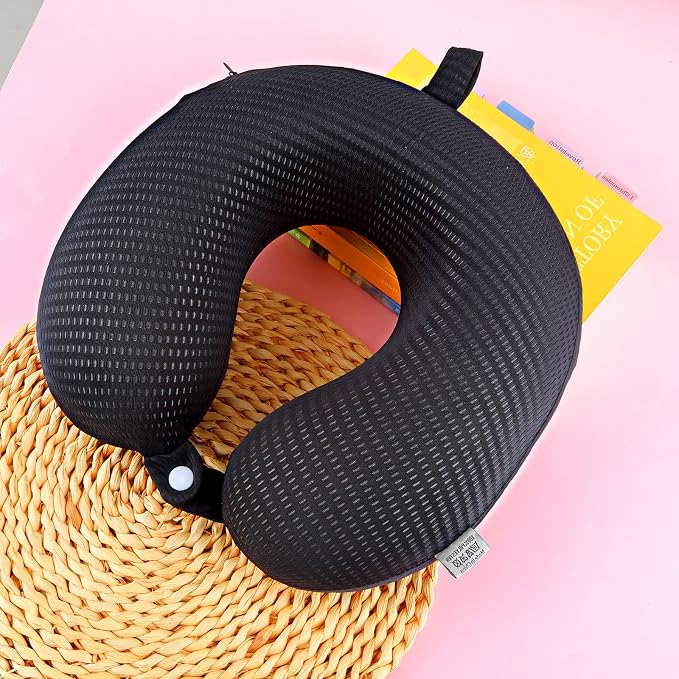 Gjinxi Neck Pillow Replacement Cover Travel U Neck Pillow Case Cover Travel Neck Pillow Cover Pillow, 13.39‘’ U Shaped Neck Pillow Washable Cover, Airplane Pillow Cover (Only Pillow Covers, no Filler) - Image 4