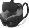 YFONG Travel Pillow with Head Support & Sleep Mask for Long Flights, Black | Patented 360° Support System, Prevents Bobbing, Airplane Head Strap, 3D Eye Mask, Memory Foam Neck Pillow, Travel Essential by YFONG