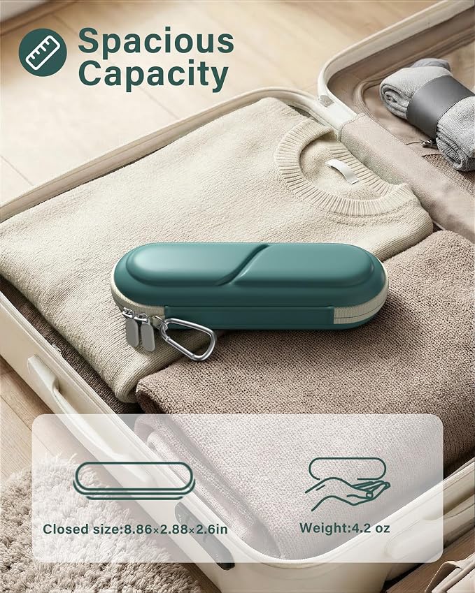 ProCase Toothbrush Travel Case for Oral-B/Oral-B Pro 1000 1500 5000 7000 7500 6000 9600/Philips Sonicare 4100 5100 1100 6100 5300 Oral-B iO Electric Toothbrush Portable Hard Container -Darkgreen - Image 4