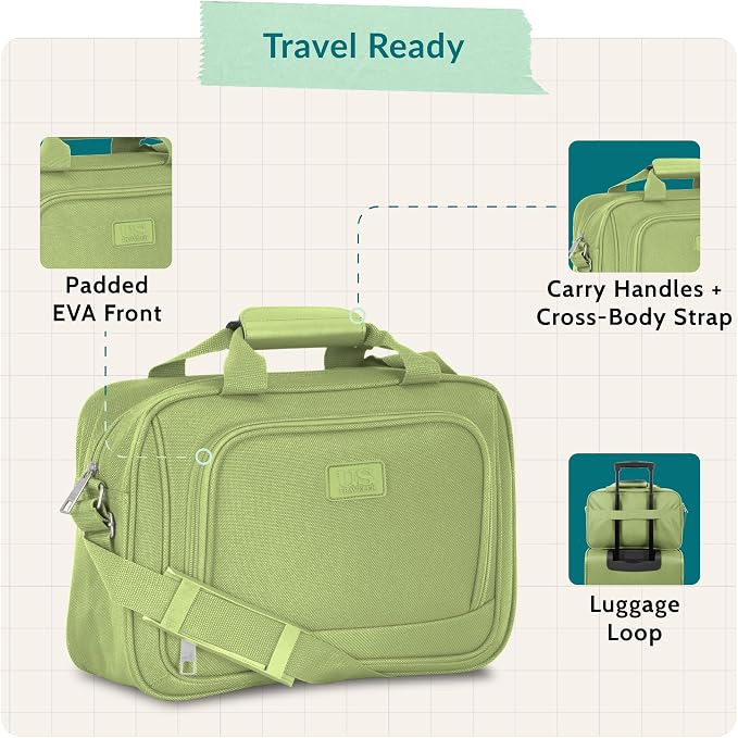 U.S. Traveler Rio 14" Travel Tote Bag, Lightweight 1200D Carry-On Bag for Women & Men - Image 5