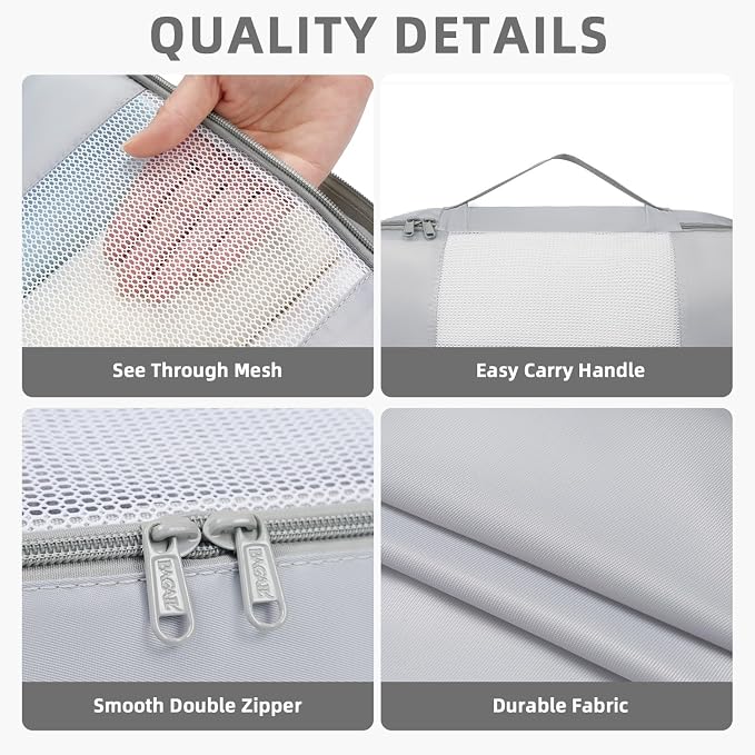 BAGAIL 6 Set/8 Set/10 Set Packing Cubes Various Sizes Packing Organizer for Travel Accessories Luggage Carry On Suitcase - Image 4