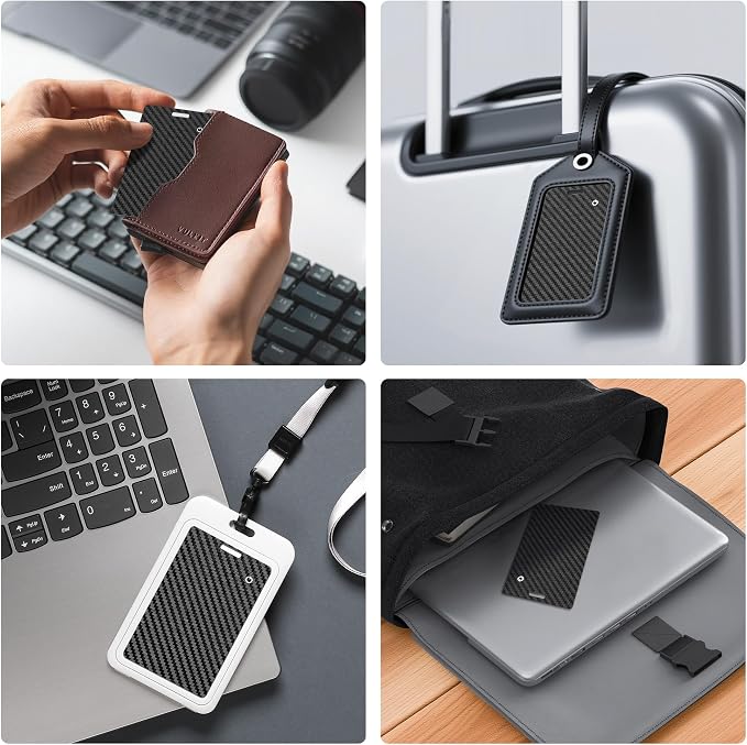 [Apple MFi Certified] 4 Pack Wallet Tracker Card with Apple Find My (iOS Only) Rechargeable Air Tracker Tags Bluetooth Wallet Finder IP68 Waterproof GPS Tracker Item Finder for Keys, Bags, Passport - Image 8