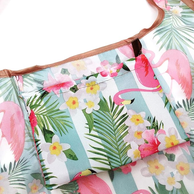 allydrew Large Foldable Tote Nylon Reusable Grocery Bags - Image 2
