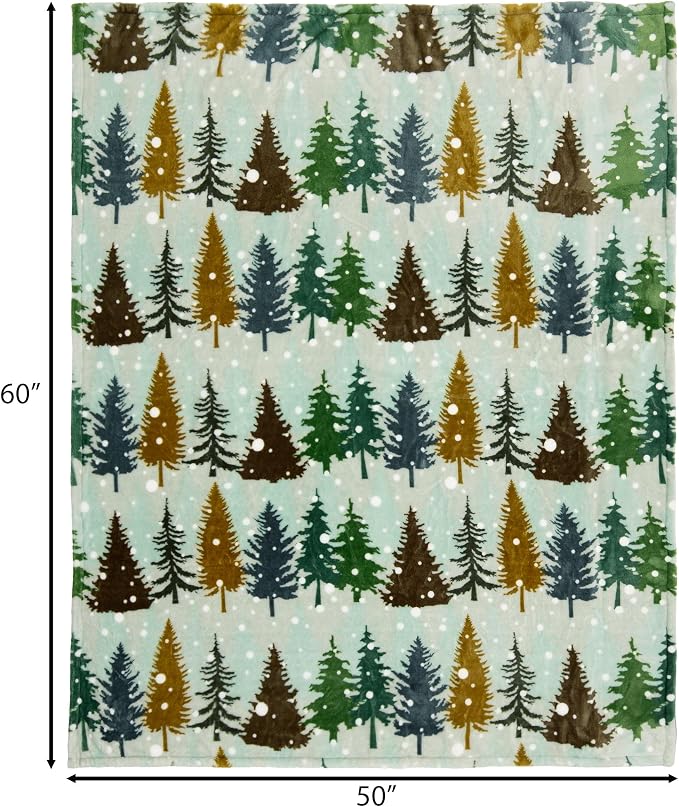Carstens, Inc. Travel Blanket, Premium Compact 2-in-1 Airplane Blanket/Pillow, Snowflake Forest - Image 5