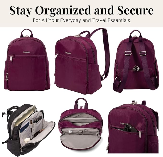 Securtex Anti-Theft Getaway Backpack - 9.4"x13"x5" Travel Safe Bag w/Locking Zippers, Slash-Resistant, RFID - Image 4