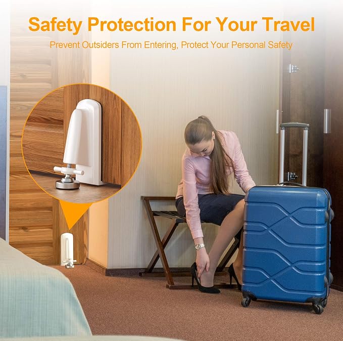 Portable Door Jammer for Travel - Door Stoppers Security Anti Theft,Apartment Hotel Room Protection - Door Lock Stopper Security Device for Women/Homeowner/Children/Tourist Safety - Image 4