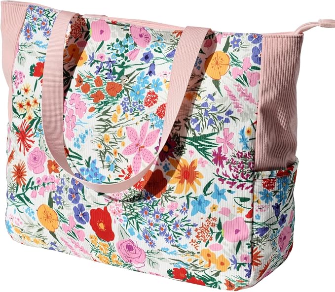 ESVAN LARGE BEACH BAG Water Resistant Lightweight 20 inch Women Oversize Tote Bag for Gym Beach Travel Pool Yoga Nurse - Image 4