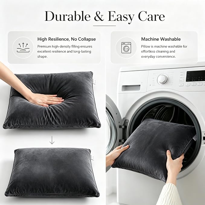 Black Pillow Blanket 2 in 1 Convertible, Soft Plush Throw Blanket, Large Warm Travel Blanket, Foldable Compact Pillow for Airplane,Car - Image 2