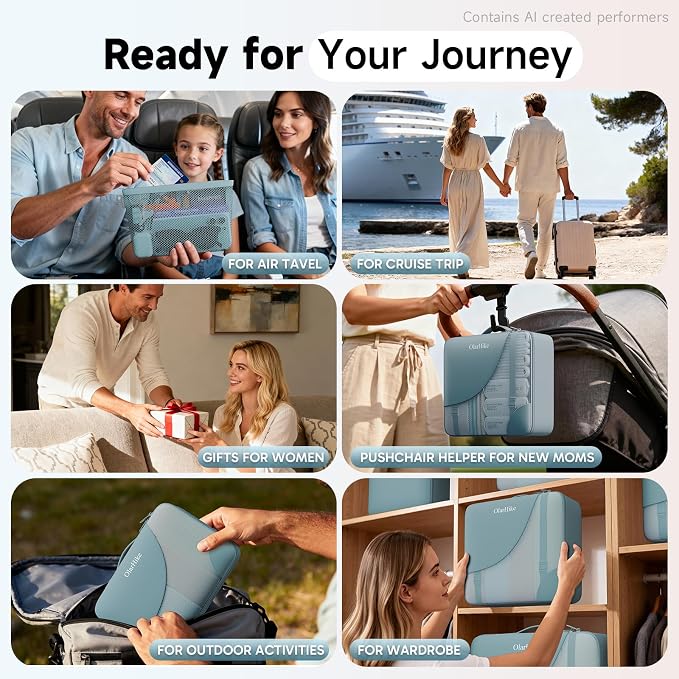 9 Set Packing Cubes for Travel, Gifts for Women Mom,Anti-Tearing Suitcase Organizer,OlarHike Vacation Essentials & Accessories for Cruise Ship - Image 10