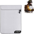 Upgraded Two Pockets Fireproof Document Bag - Kanhiro Water and Fire Proof Bag for Documents (15'' x 11'') by KANHIRO