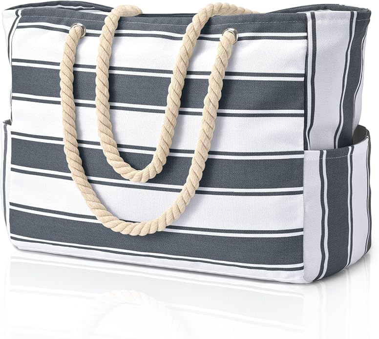 Becokan Beach Bags for Women Large Waterproof Beach Tote Bag Zipper Beach Bags Waterproof Sandproof Swim Pool Bag Large Tote by BecokanBeachBagSpecialist