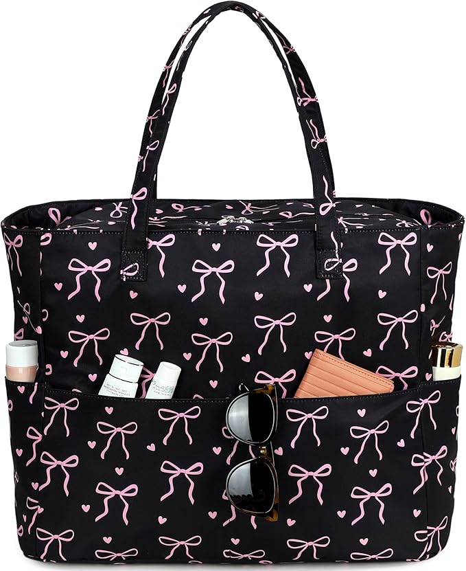 LEDAOU Large Beach Bag for Women, Waterproof Sandproof Tote Bag with Zipper | 36L Pool and Swim bag with Zipper, Wet/Dry pocket and 7 Pockets for Beach Days, Cruises, Vacations and Family travel - Image 9