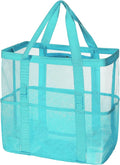 Tavaleu Mesh Beach Bag, Large Capacity Beach Tote, Multi Pockets, Sandproof | Mesh Material, Multiple Storage Pockets, Lightweight & Foldable Design, For Beach & Pool Use, Easy to Clean & Quick Dry by Tavaleu