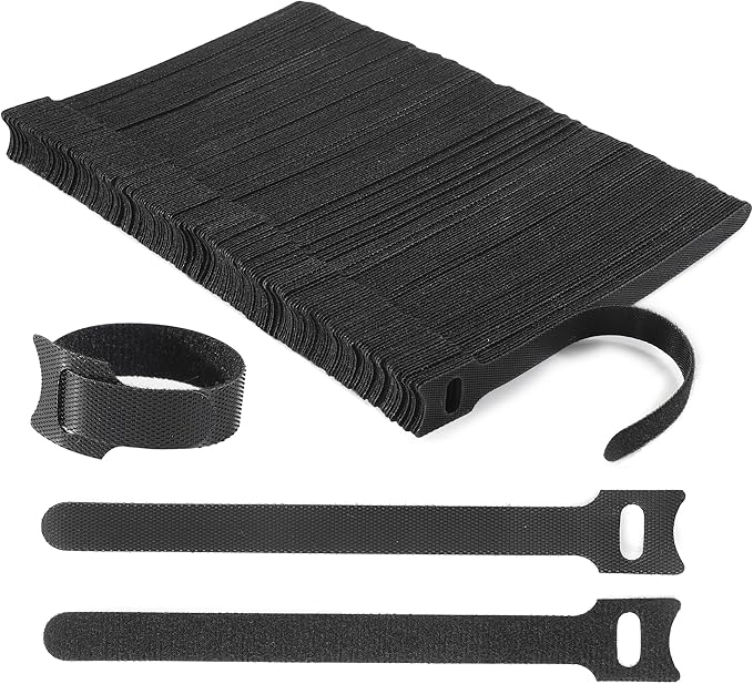 Nettbe Reusable Cable Ties, 210 PCS 6 Inches Adjustable Cord Straps Wire Organizer Cord Wrap and Hook Loop Cable Management by Nettbe