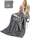 Tirrinia Soft Travel Blanket Pillow, 3-in-1 Foldable Airplane Throw Blanket, Long Flight Essentials, Car Pillow, Lightweight Travel Accessories by Tirrinia
