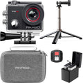 AKASO EK7000 Pro 4K30fps 20MP Action Camera EIS Ultra HD 131FT Waterproof Underwater Camera with Mini Selfie Stick Tripod and Carrying Case Helmet Accessories Kit Bundle by AKASO