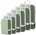 Percover Compression Packing Cubes for Travel, 6-Piece Structured Compression Organizer Set for Organized Packing & Carry-On Luggage, Green by Unknown