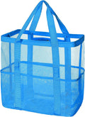 Tavaleu Mesh Beach Bag, Large Capacity Beach Tote, Multi Pockets, Sandproof | Mesh Material, Multiple Storage Pockets, Lightweight & Foldable Design, For Beach & Pool Use, Easy to Clean & Quick Dry by Tavaleu