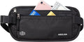 RFID Blocking Money Belt - Passport Holder & Travel Wallet, Slim Hidden Fanny Packs for Women Men - Black by AIKELIDA