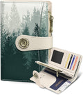 Forest Tree Wallet Women RFID, Passport Holder, Credit Card Holder | 6.7" x 4.4" x 1.3" Bifold, Travel billfold, Zipper Pocket, PU Leather, Clutch, Purse, ID Window, Pen Holder, Gift Ladies Girl by Mavellin