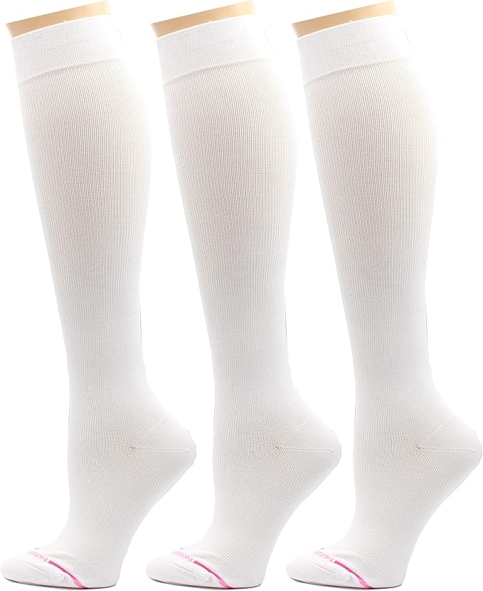 Dr. Motion 3 Pairs Therapeutic Graduated Compression Women's Knee-hi Socks by Dr.+Motion