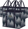 BALEINE 3PK Reusable Grocery Bags, Heavy Duty Shopping Tote Bag | 12'' Long Handles, Reinforced Bottom Keeps Upright, Fold Flat Storage, Water-Resistant Shopping Bag, Multiple Color Options by BALEINE