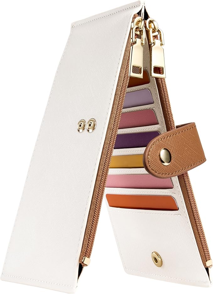 Travelambo RFID Wallet Women Bifold Multi Card Wallet Case with Zipper Pocke Credit Card Holder for Women by Travelambo