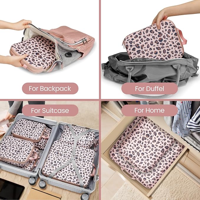 Cambond Compression Packing Cubes for Travel Women - Lightweight Luggage Organizers Bag Packing Cubes for Carry on Suitcases - Image 8
