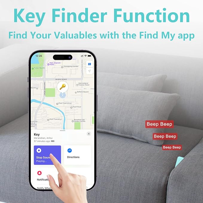 3-in-1 Personal Safety Alarm with Apple Find My - 130dB Emergency Siren, LED Strobe Flashlight, GPS Tracker Keychain for Women, Kids, Seniors - Real-Time Location, Anti-Loss, iOS Only - Image 6