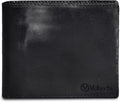 VALENCHI Genuine/Real Leather Bifold Wallet For Men - RFID Blocking/Protected Men's Slim Wallet - Christmas Gifts For Men (Black Italian V.T BF01) by VALENCHI