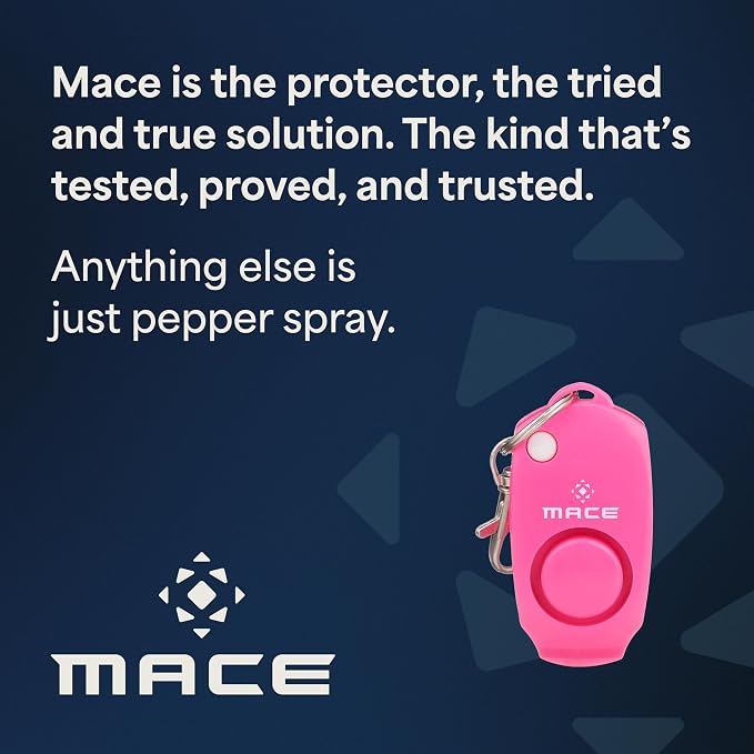 Mace Personal Safety Alarm - Loud 130db Siren, Built in Emergency Whistle, Easy On/Off Push Button Activation, Batteries Included, Personal Alarm for Women & Men - Neon Pink - Image 8