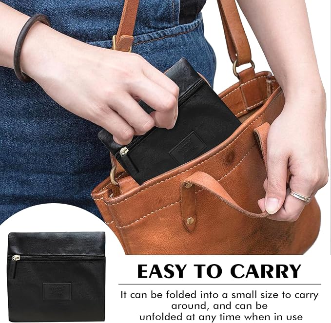 Travel Duffel Bag Lightweight Foldable Travel Bag for Women and Men Waterproof Tote Carry On Luggage Bag Weekender Overnight Bag (Black) - Image 8