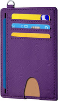 Mayski Slim Wallet, Credit Card Holder for Women, Minimalist Front Pocket RFID Blocking Card Cases, Small Wallet Women Men(Cross Deep Purple) by SLIMELEGANCEPERSONIFIED