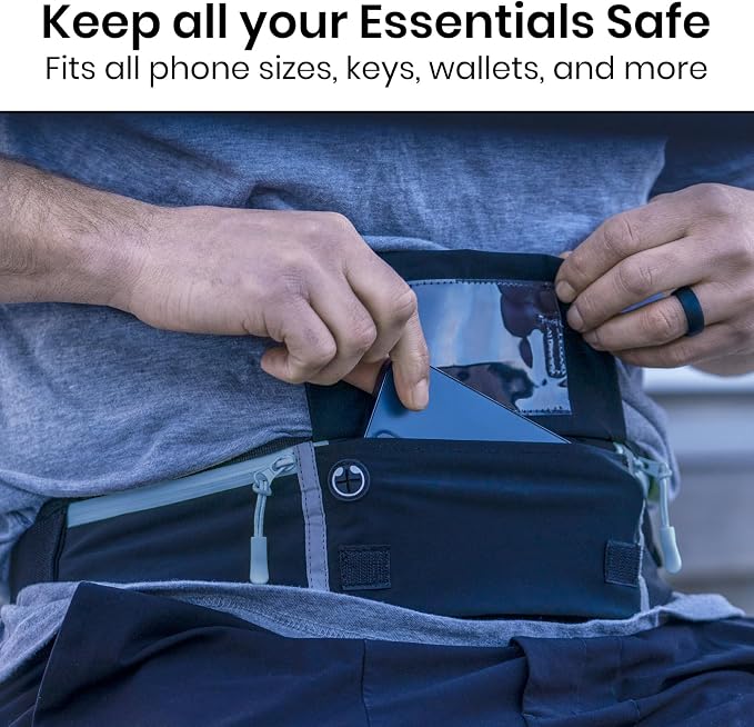Vive Running Belt Fanny Pack for Women, Men, Kids, Adults, Jogging | Workouts- Waterproof Runners Reflective Waist Pack Bag with Phone Holder - for Fitness, Exercise, Gym, Hiking, Travel - Image 8