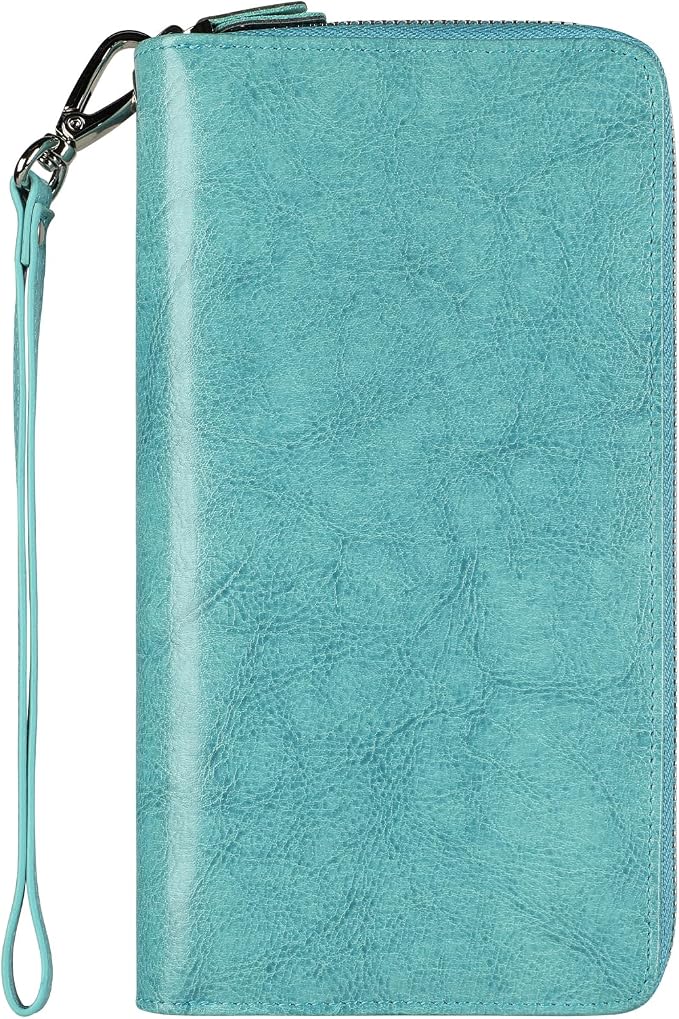 Small Compact Women Wallet RFID Blocking Genuine Leather Bifold Purse with ID Windows by Lavemi