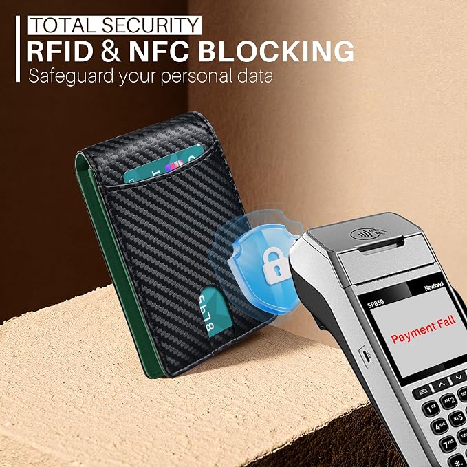 Tipmile Wallet for Men Slim RFID Blocking Credit Card Holder, Minimalist Men Wallets 12 Cards with 2 ID Windows & Cash Slot, Bifold Front Pocket Wallet Gifts for Men - Image 4